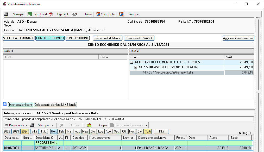 squadratura di bilancio ebridge