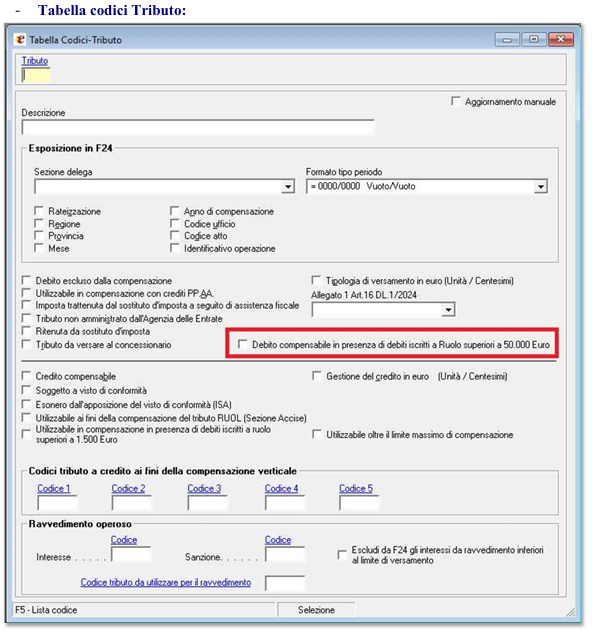 tabella ebridge delega
