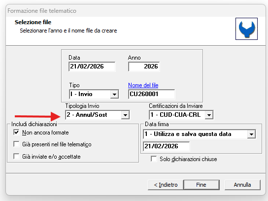telematico annullamento sostituzione
