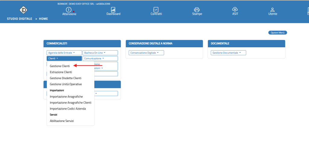 gestione clienti asit